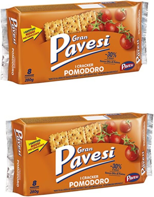 TOMATO CRACKERS 12/280 GM  -  PAVESI