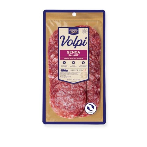 Volpi Genoa salame sliced #30551 12/4oz